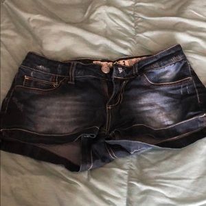 Dark Jean Legging Shorts